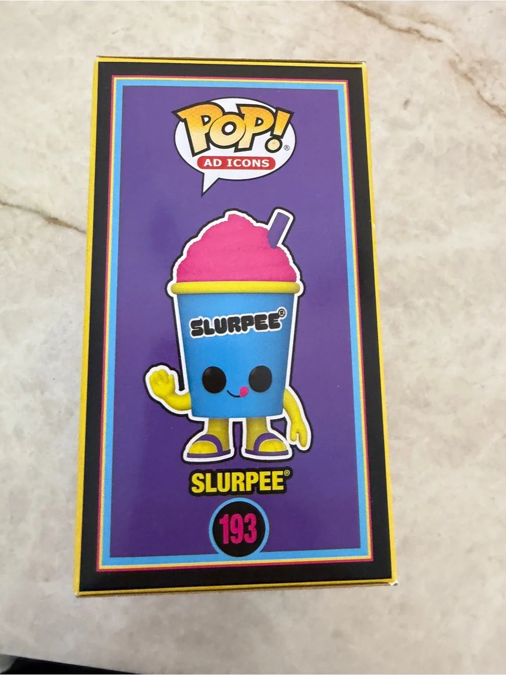 New Funko Pop Ad Icons 7 Eleven Exclusive Blue Pink Cup Slurpee 193 Blacklight
